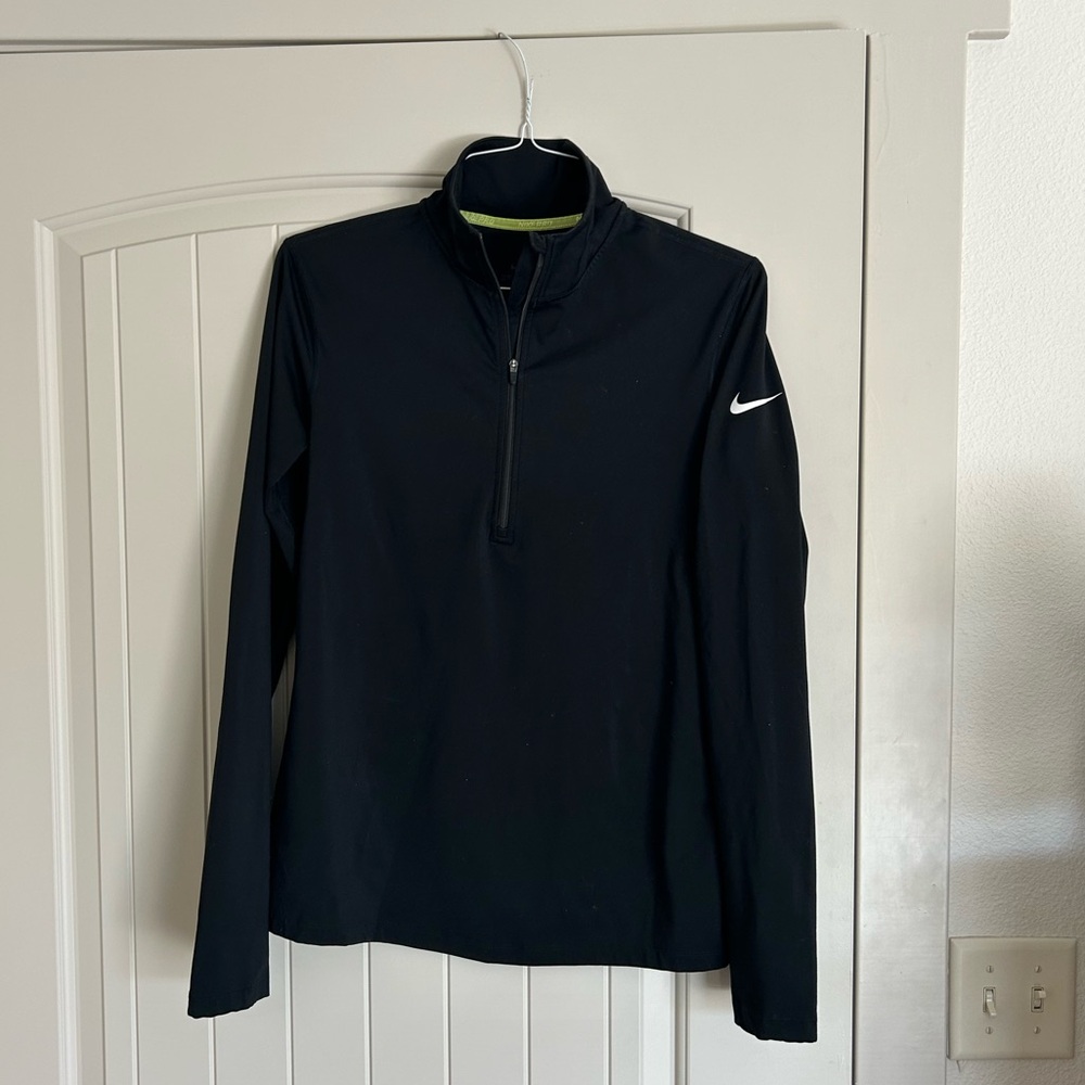 Nike Pro Dri-Fit Women’s Half-zip Long Sleeve Running Pullover in Black Size 6